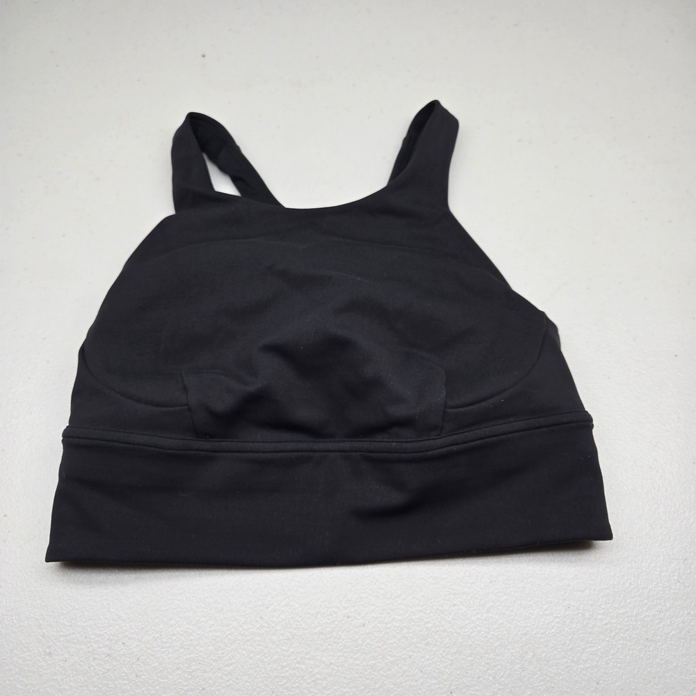 Lululemon Women Sports Bra 6 Black Wunder Train Wireless Longline Racerback